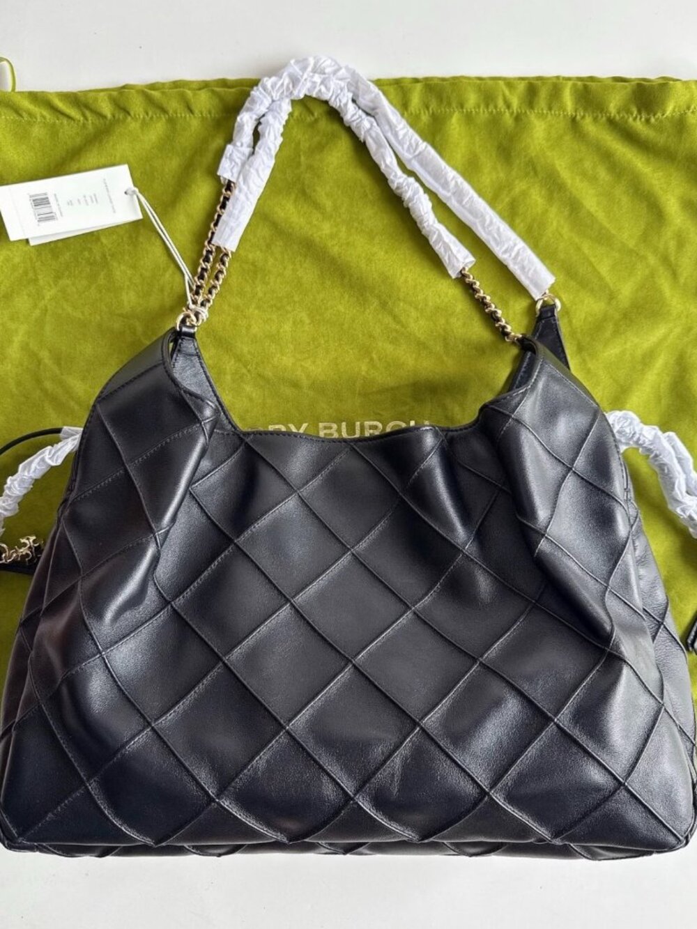 NWT Tory Burch Large Fleming Tote Black